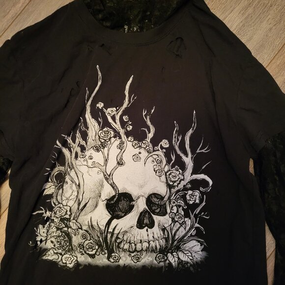 Hottopic Ghoulish Bunny studios Gothic layered top - Picture 2 of 5